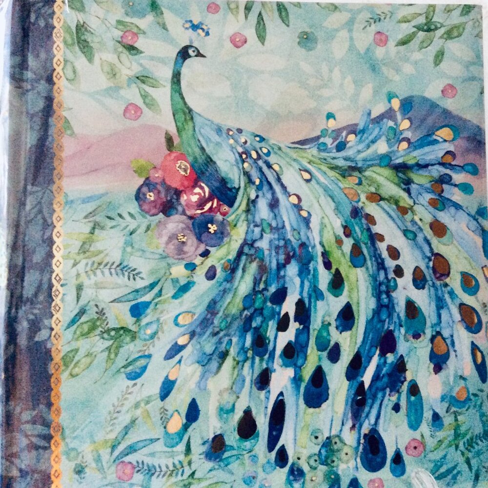 Punch Studio Emerald Peacock Photo Album & File Folders